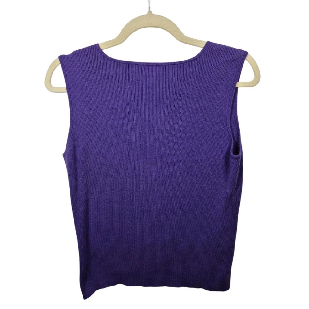 Chicos Top Womens Medium Silk Blouse Capsule Stretch Knit Tank Chic Casual - Picture 2 of 7